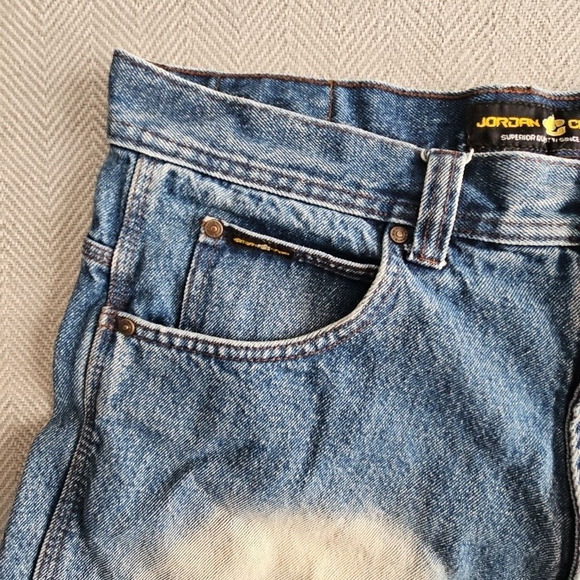 Jordan Craig Jeans Men's 36x32 Medium Blue Wash Distressed Bootcut Denim 79771 - Picture 6 of 16